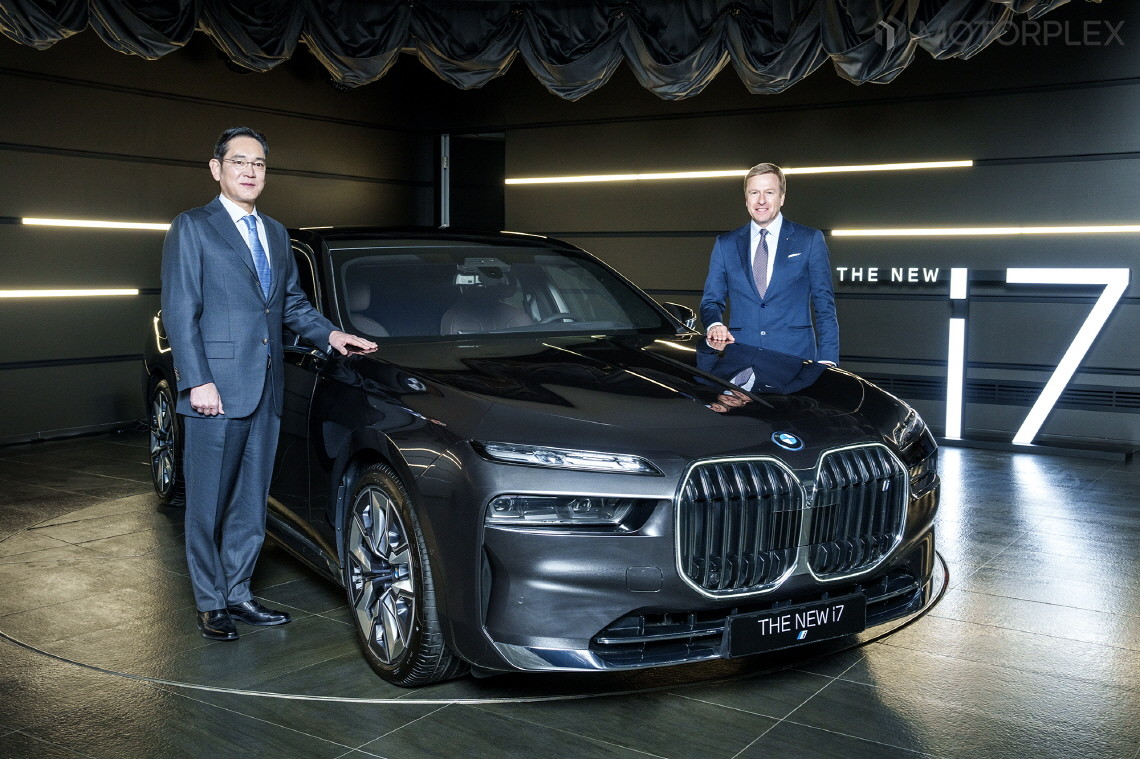 이재용·BMW 회장, 뉴 i7 인도 '전기차 협력 강화'