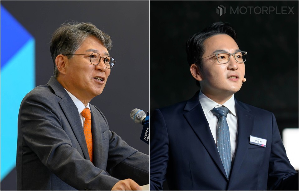 KGM 곽재선 회장(좌), 곽정현 사업전략부문장(우)